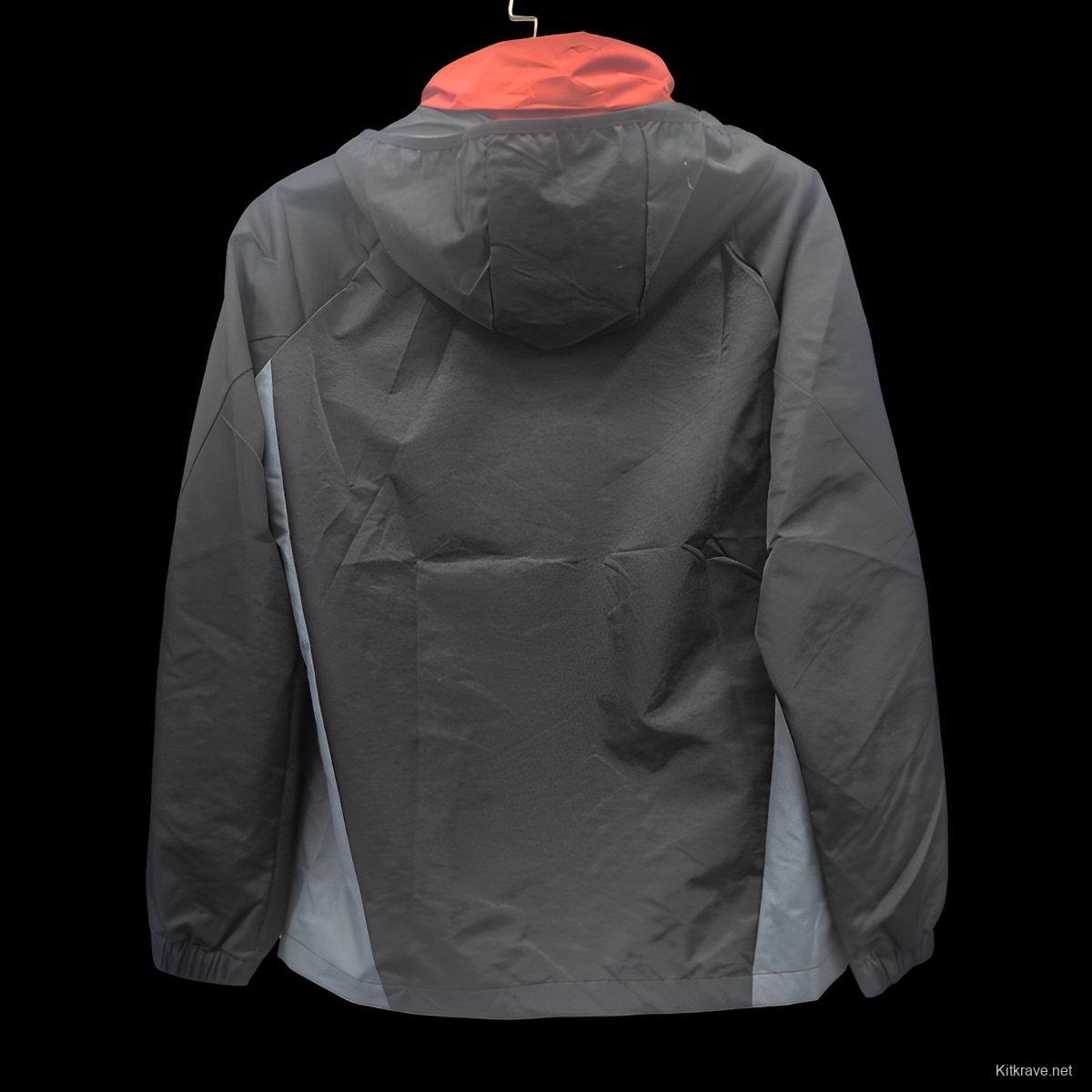 24/25 Manchester United Black/Red Windbreaker