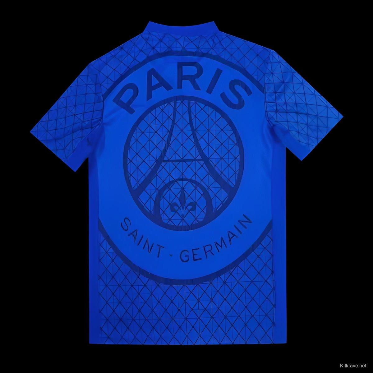25/26 PSG Blue with Diamond Pattern Jersey