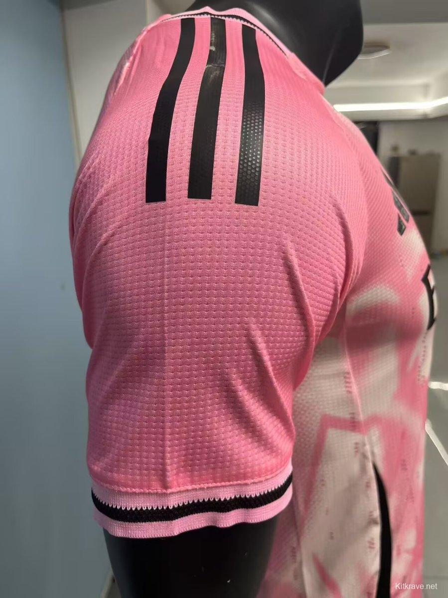 Player Version 25/26 Real Madrid Pink with Abstract Camouflage Pattern Jersey