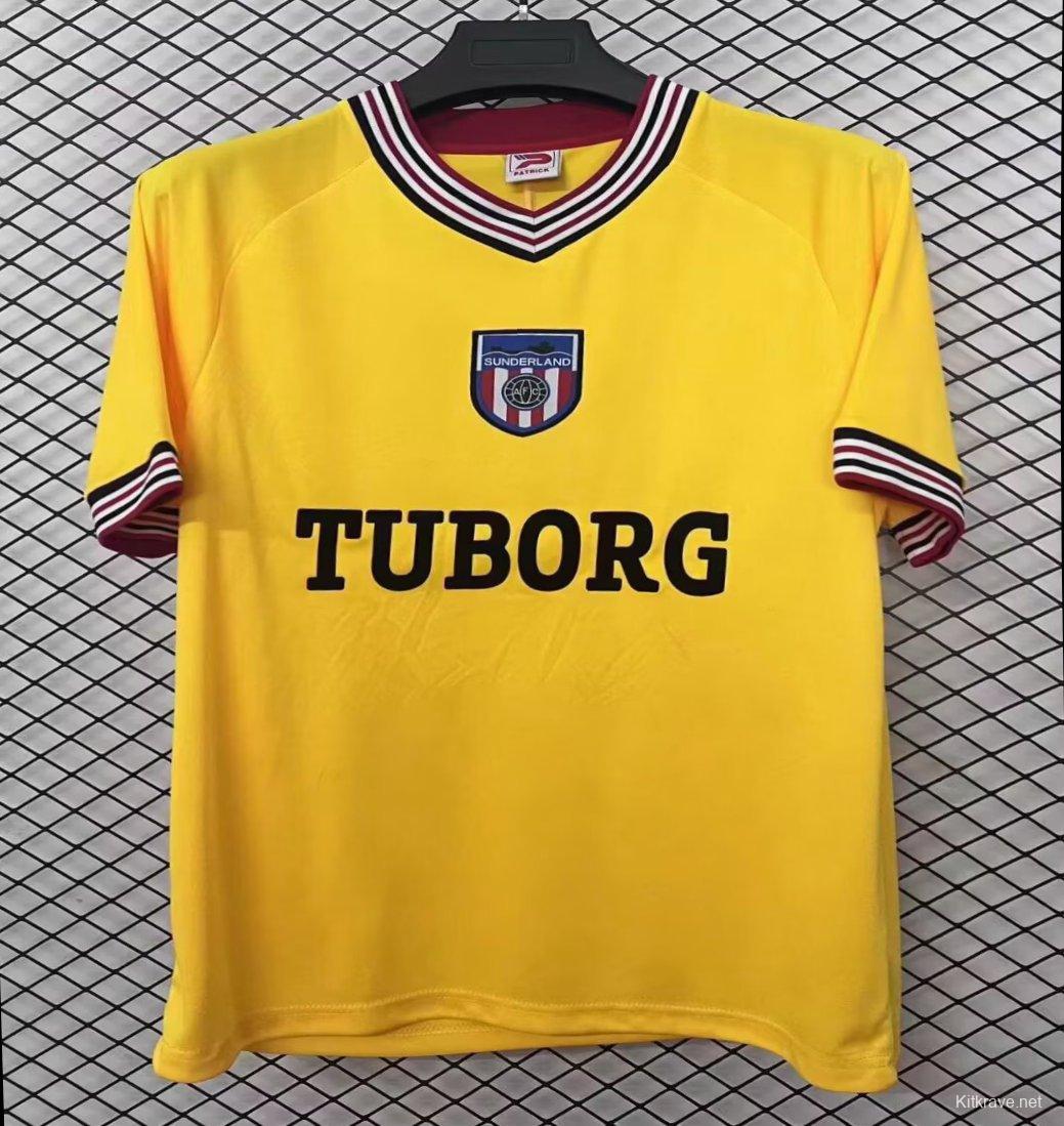 Retro 86/87 Sunderland Patrick Third Yellow Jersey