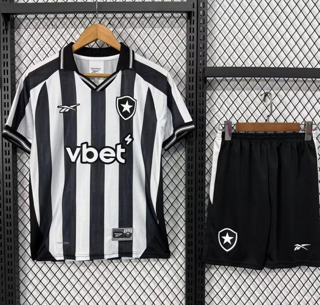 25/26 Kids Botafogo Home Jersey With Sponsor