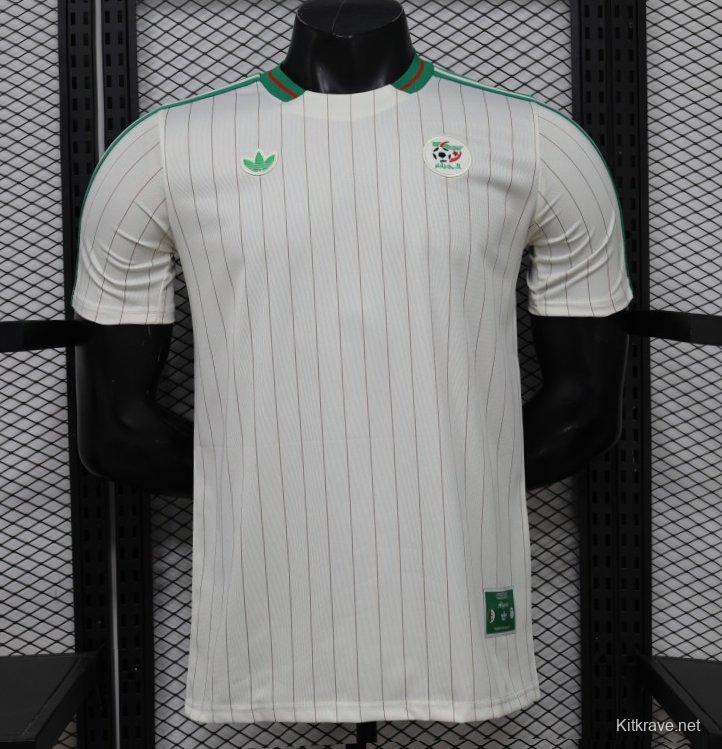 2026 Player Version Algeria White with Green Pinstripes Jersey