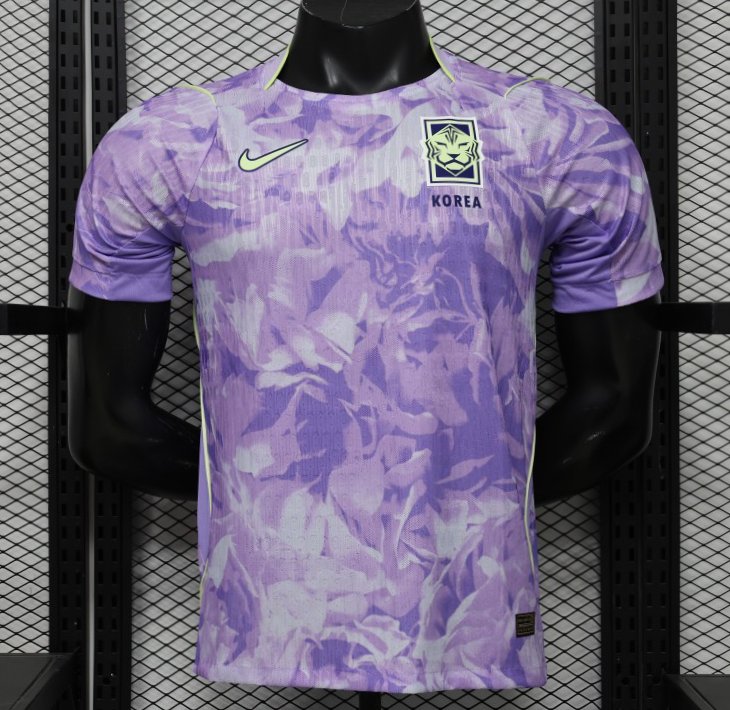 Player Version 2027 South Korea Away Purple Floral Jersey