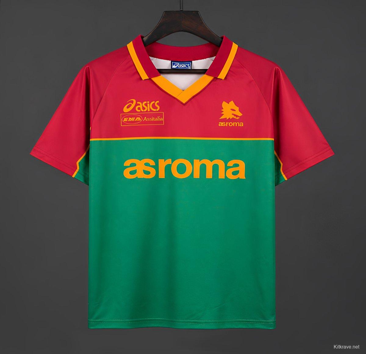 Retro 95/96 Roma Pre-Match Red/Green Jersey