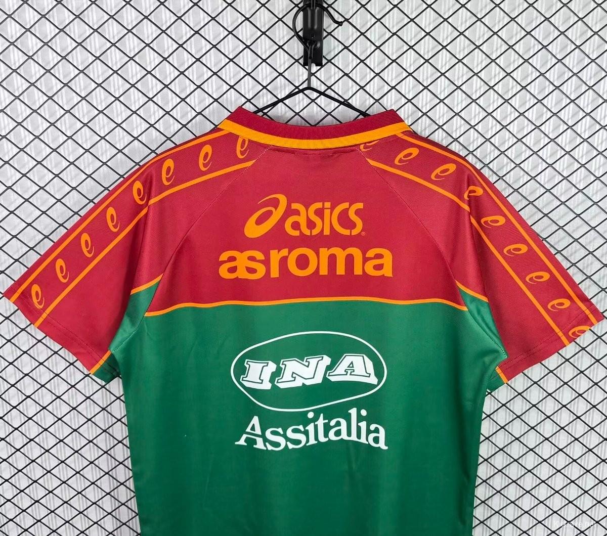 Retro 95/96 Roma Pre-Match Red/Green Jersey