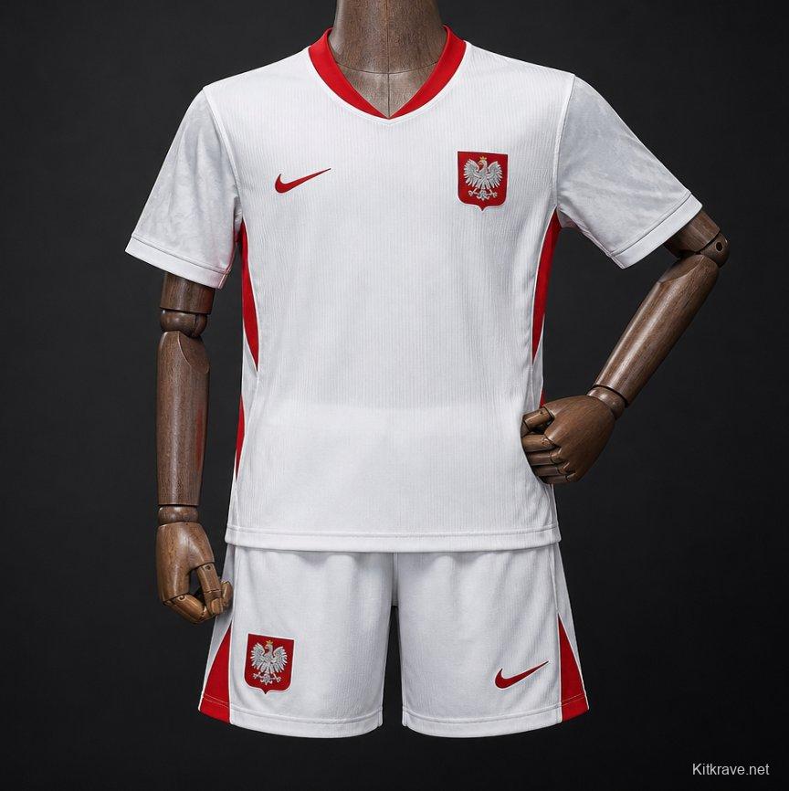2026 Kids Poland Home Jersey