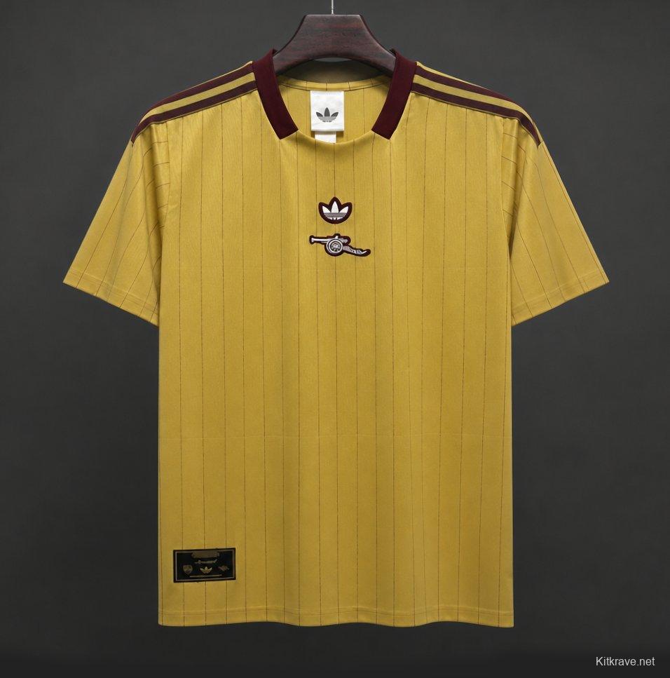 2026 Arsenal Adidas Terrace Icons Yellow Jersey