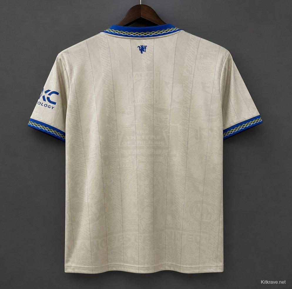 26/27 Manchester United Third Concept Cream Blue Jersey