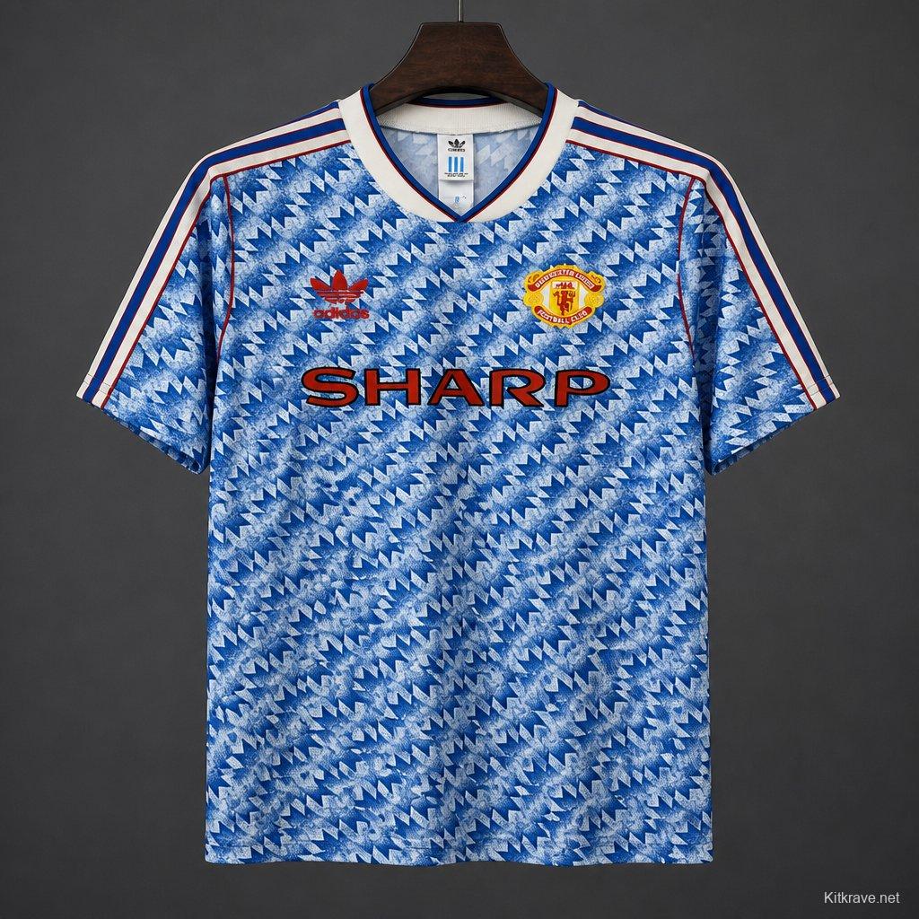 26/27 Adidas Originals Manchester United 1990-92 Remake Vintage Away Football Jersey
