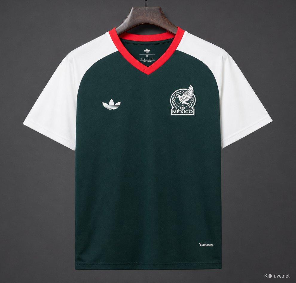 2026 Mexico Dark Green White Pre-match Jersey