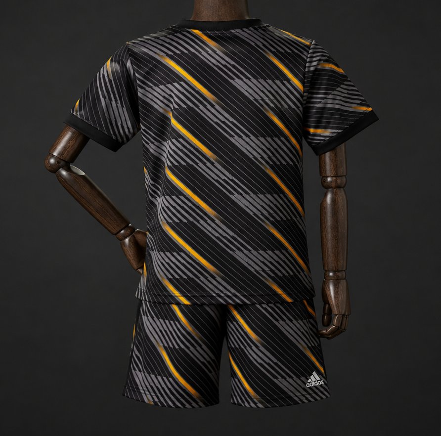 2026 Kids France Black with Orange  Away Jersey