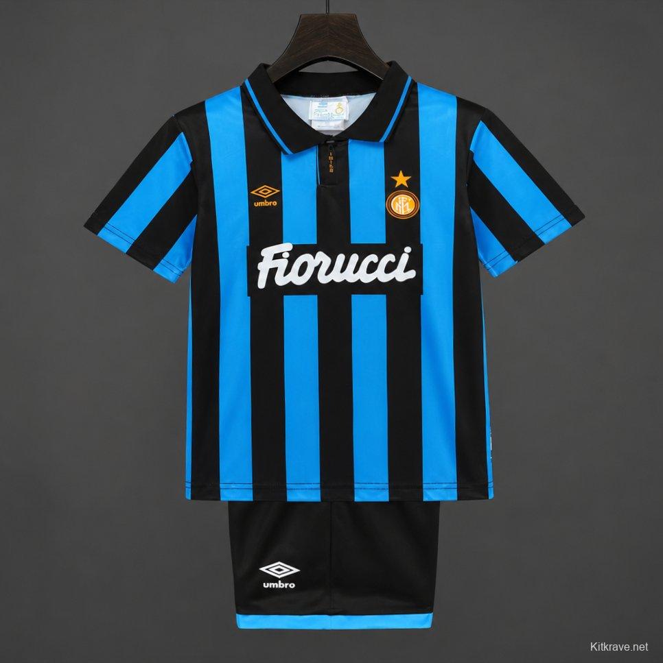 Retro 92/94 Kids Inter Milan Blue-Black Home Jersey