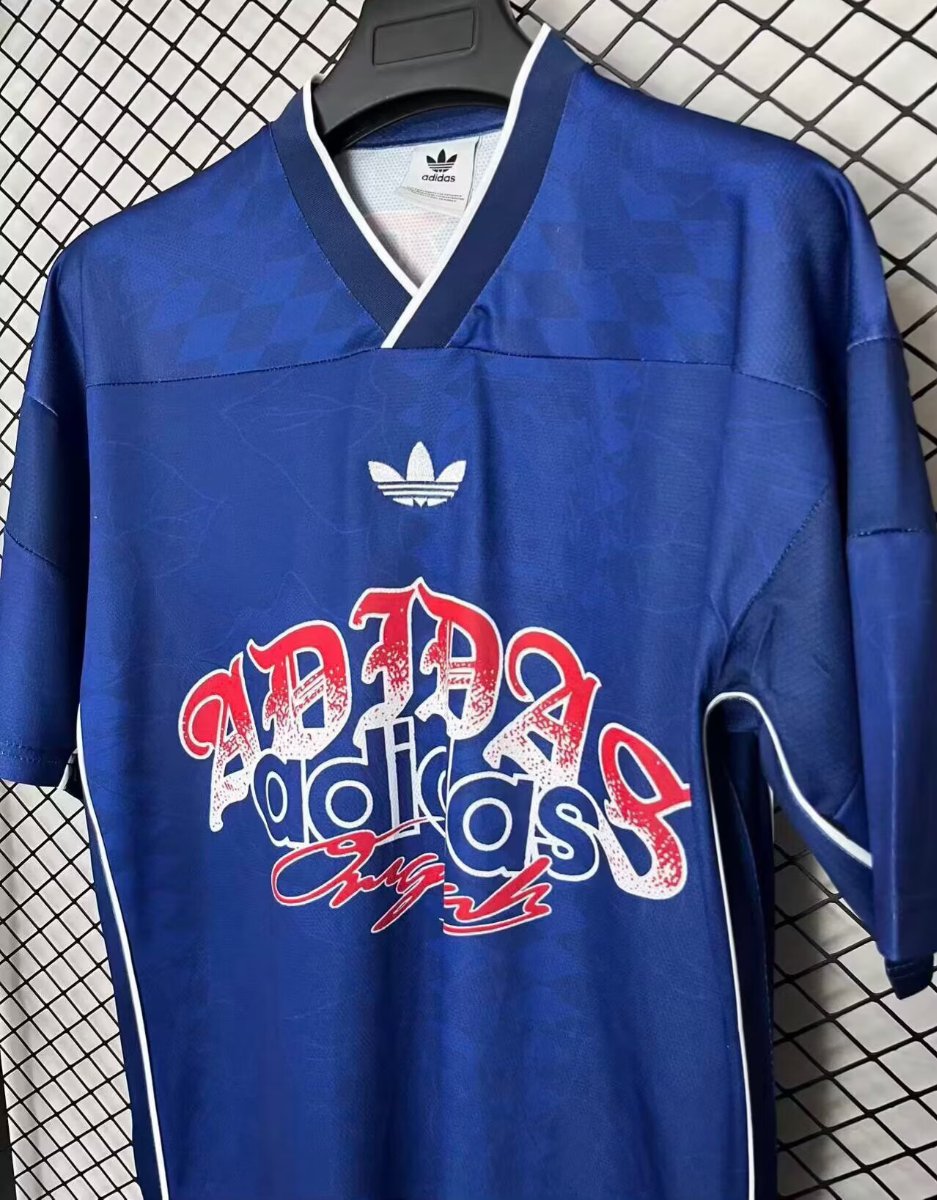 26/27 Adidas Originals Roses Mesh Blue Vintage Style Jersey