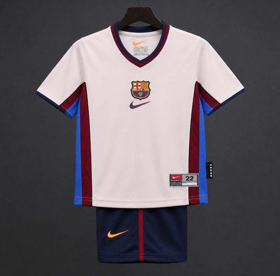 Retro Kids 98/99 Barcelona Away Jersey