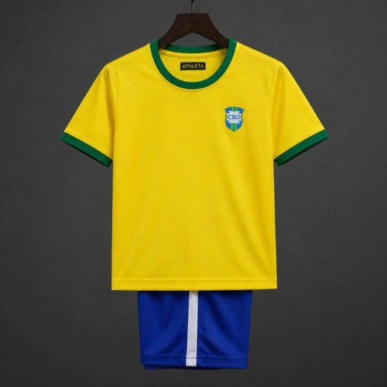 Retro Kids 1970  Brazil Yellow Jersey