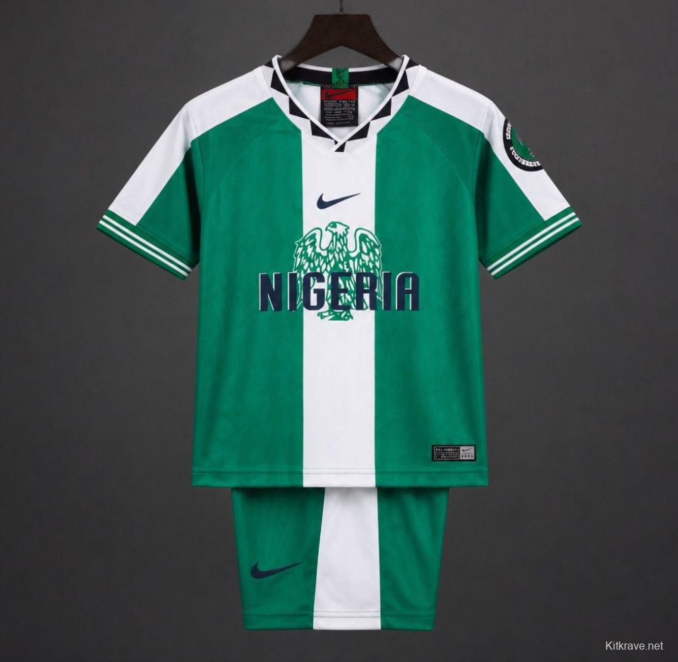 Retro Kids 1996  Nigeria Green Home Jersey