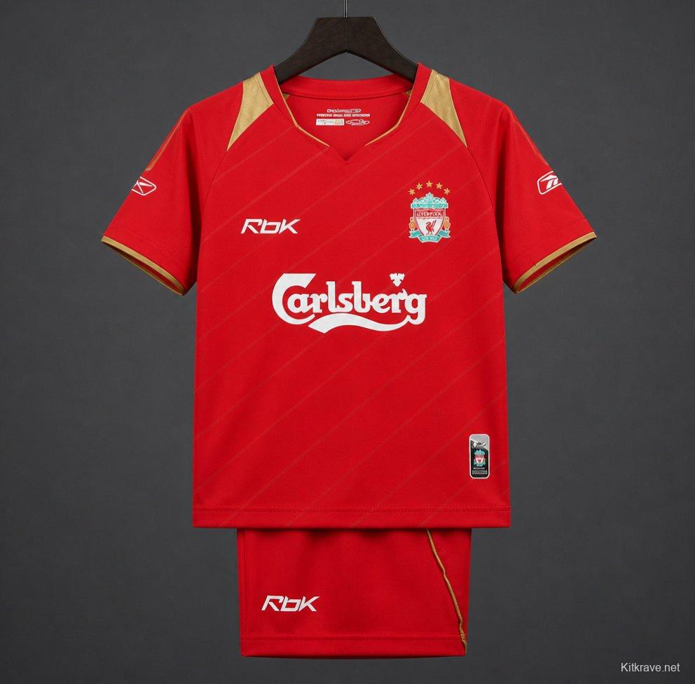 Retro Kids 05/06 Liverpool Home Jersey