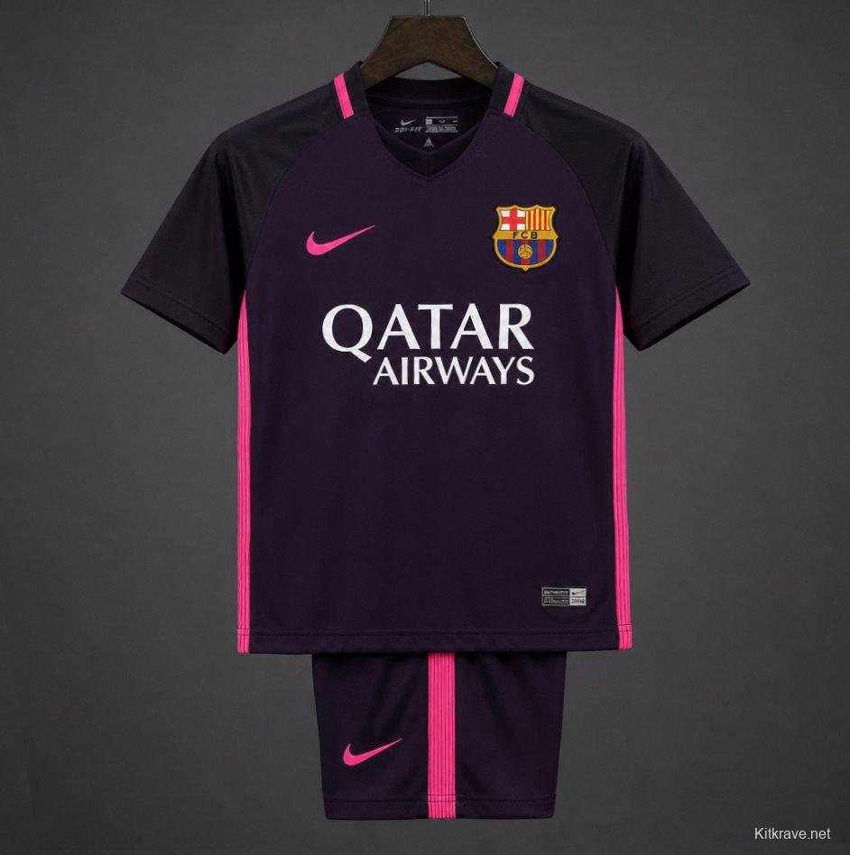 Retro Kids 16/17 FC Barcelona Away Jersey