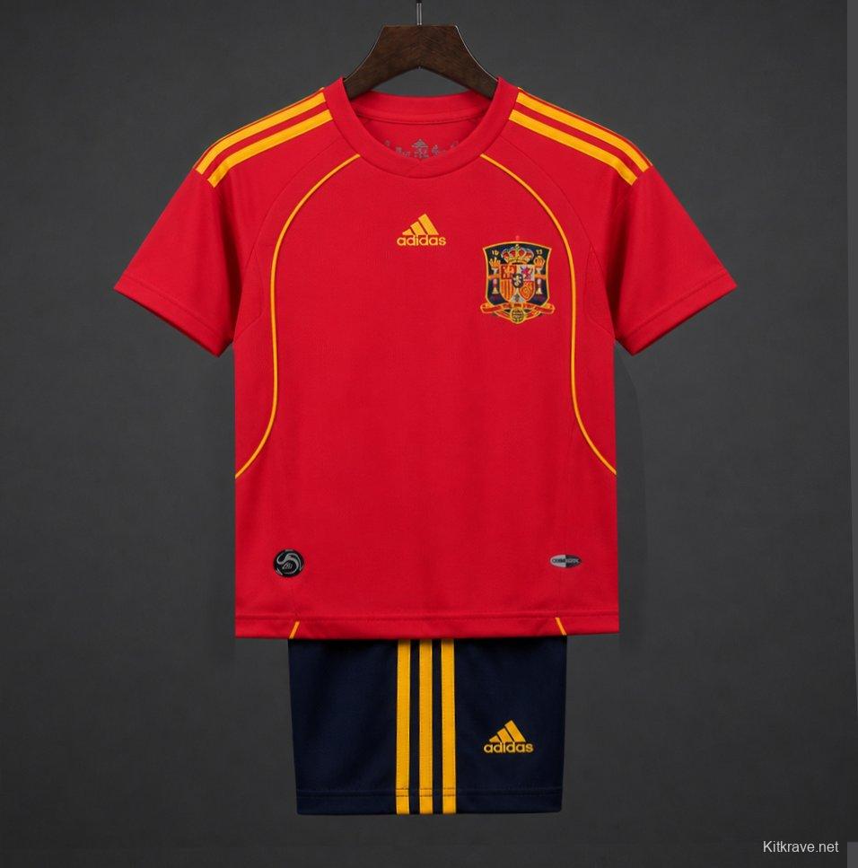 Retro Kids 2008 Spain Home Jersey
