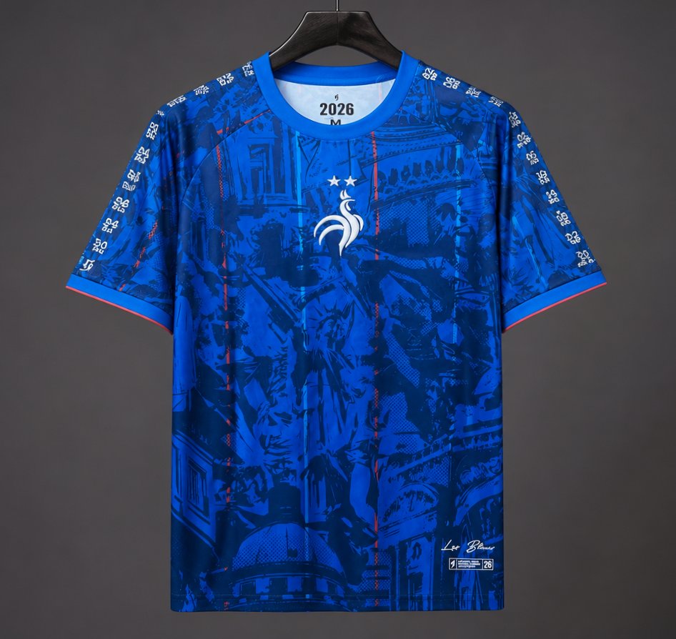 2026 France 'Les Bleus' Heritage Football Blue Jersey