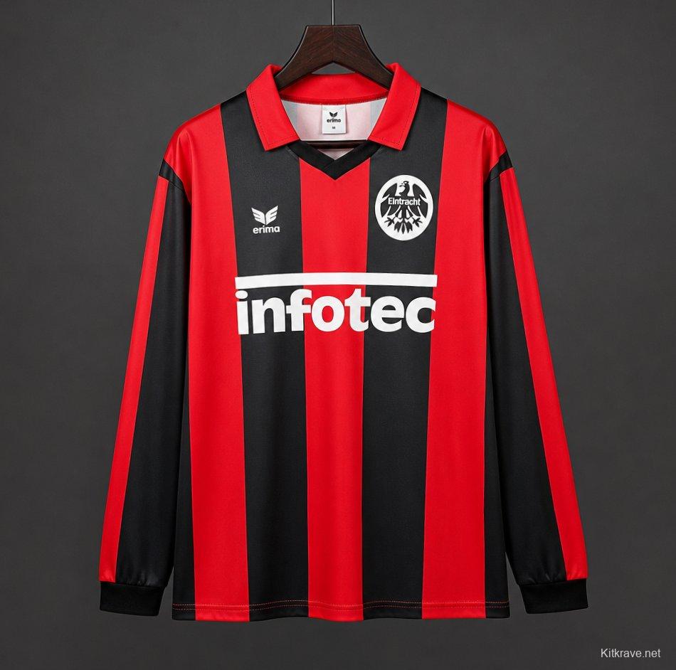 Retro 88/89 Eintracht Frankfurt Home Long Sleeve Jersey