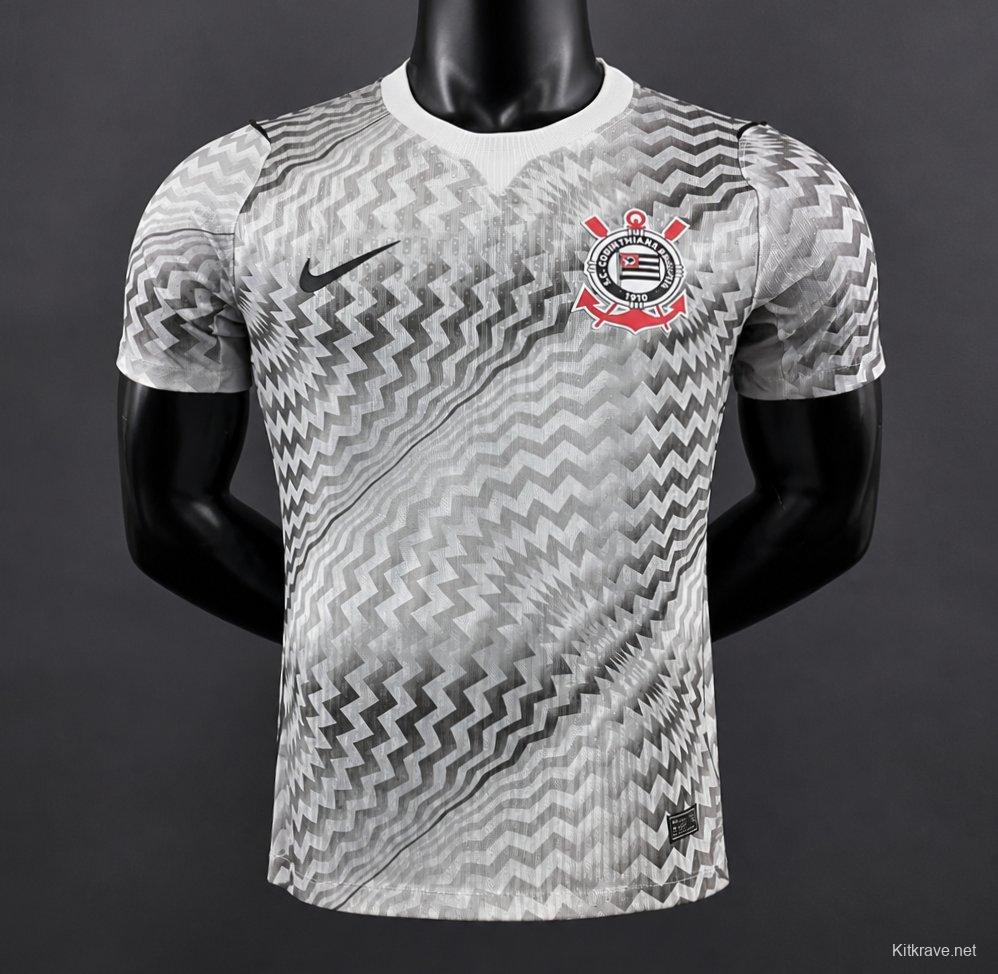 Player Version 26/27 Corinthians Goalkeeper Jersey With Distinctive Black/White Zigzag Pattern