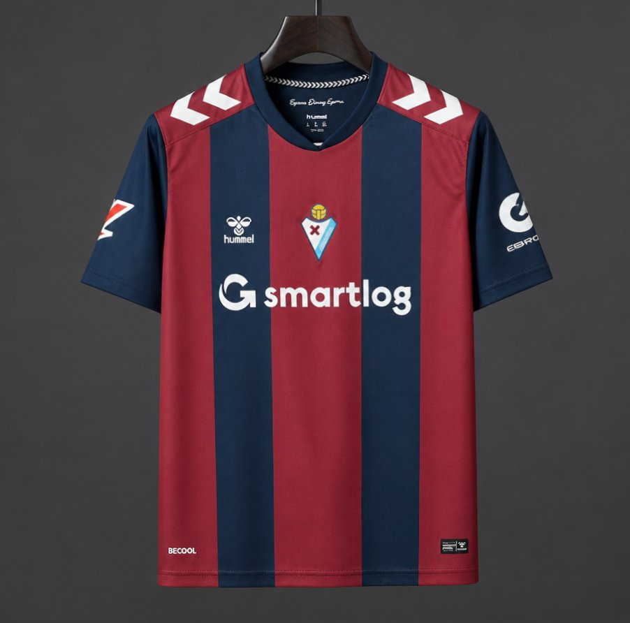 26/27 SD Eibar Home Burgundy Navy Jersey