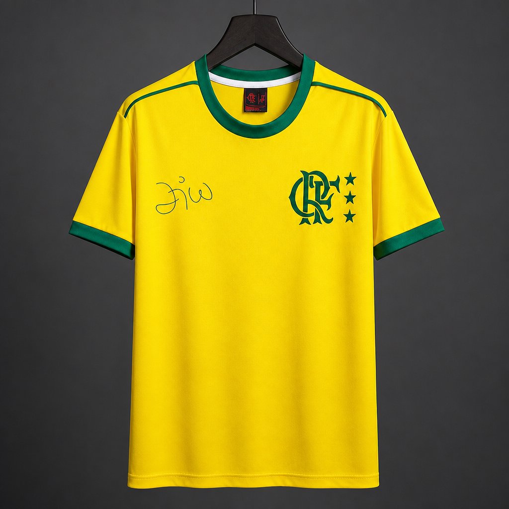 26/27  Flamengo Zico Signature World Cup Version Yellow Jersey