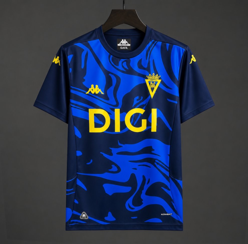 26/27 Cádiz CF Navy Blue Marble Pattern Pre-Match Jersey