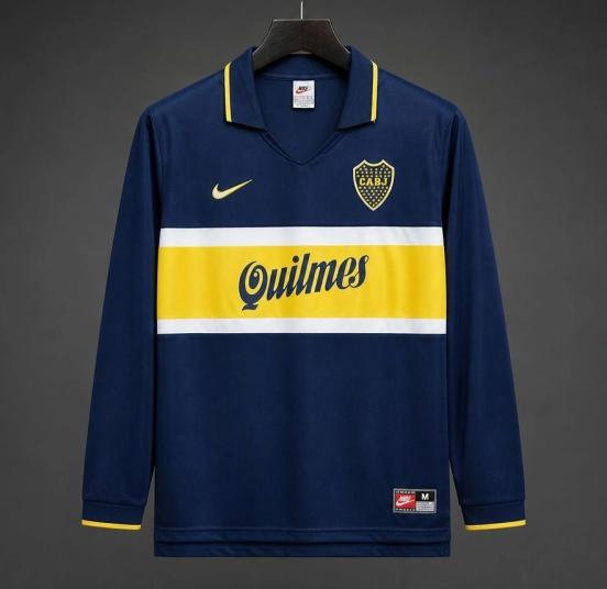 Retro 96/97 Boca Juniors Home Long Sleeve Jersey