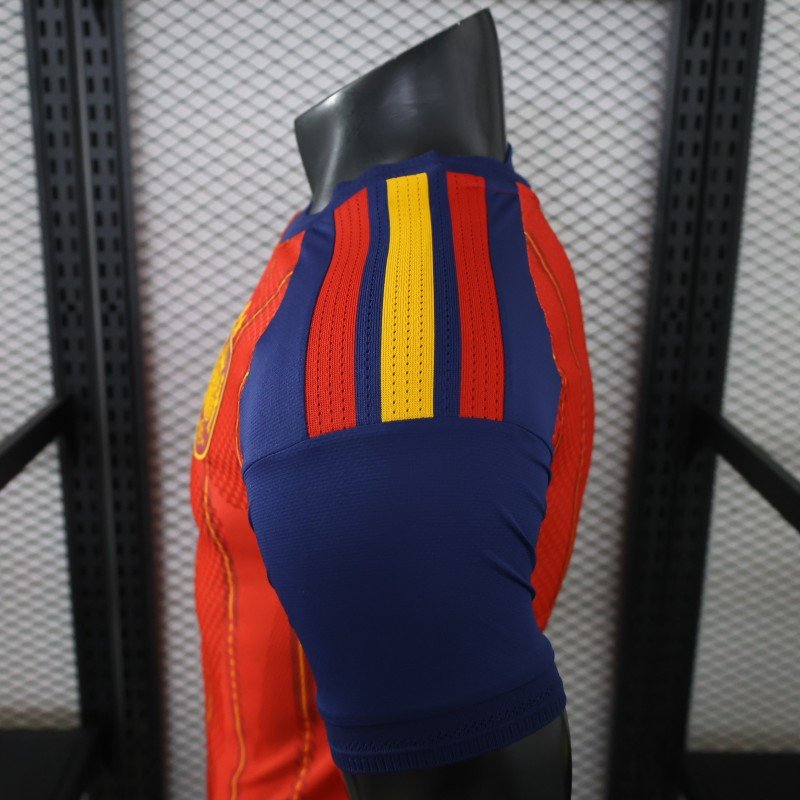 2 Star Player Version 2026 Spain Home Jersey With Champion Patch