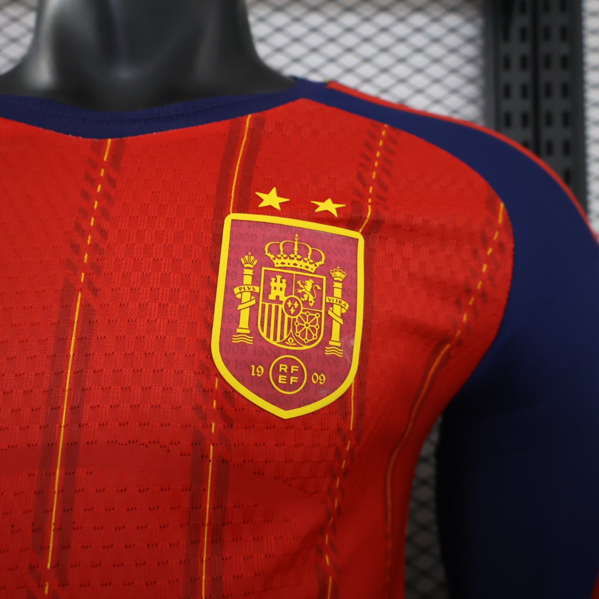 Player Version 2 Star 2026 Spain Home Long Sleeve Jersey With Champion Patch