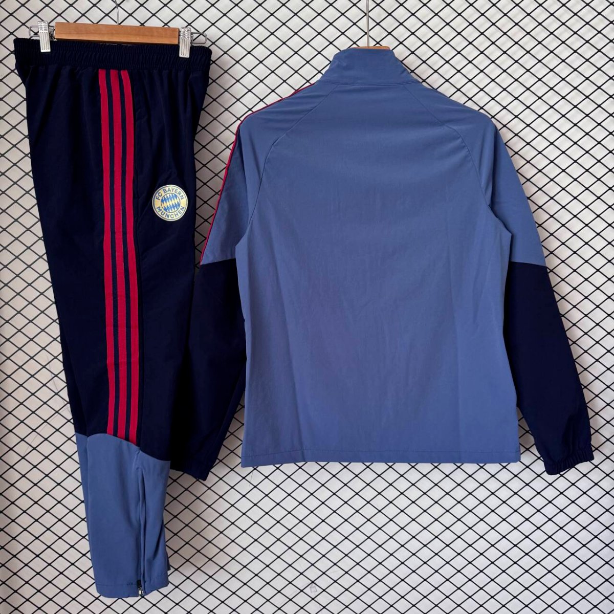 26/27 Bayern Munich Steel Blue & Red Training Tracksuit