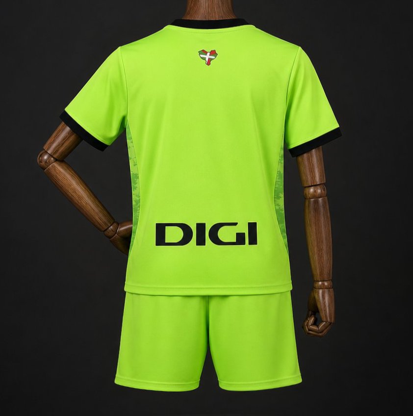 26/27 Kids Athletic Club Bilbao Goalkeeper Away  Light Green Jersey