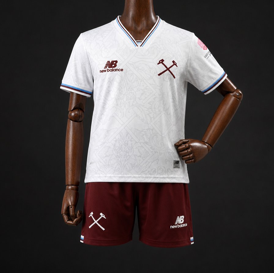 Kids 26/27 West Ham United White Away Jersey Kit
