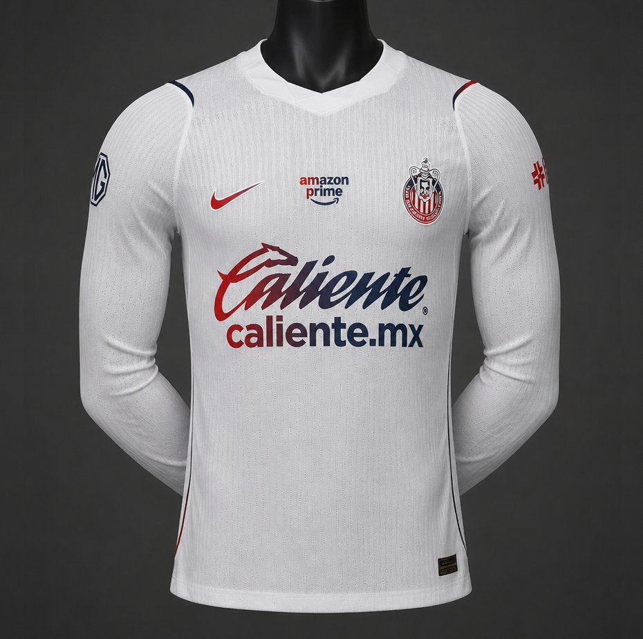 Player Version 26/27 Chivas Away White Long Sleeve Jersey