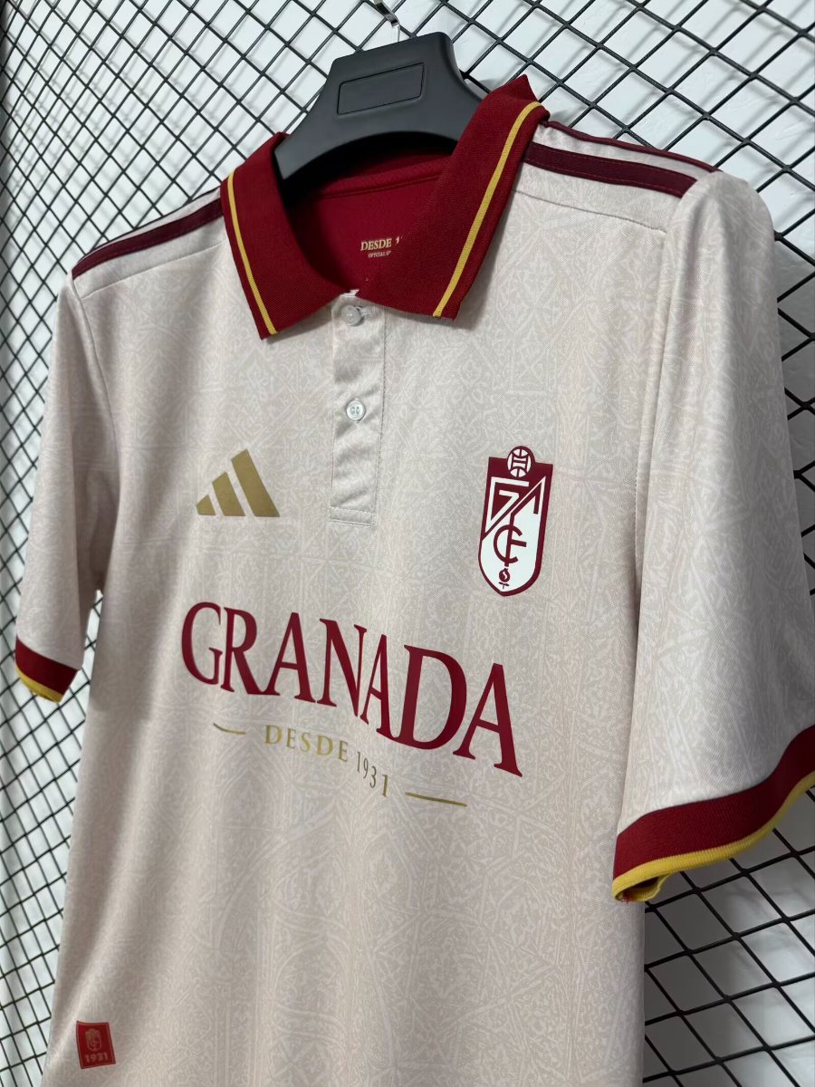 26/27 Granada CF 95th Anniversary Special Edition Off White Polo Jersey
