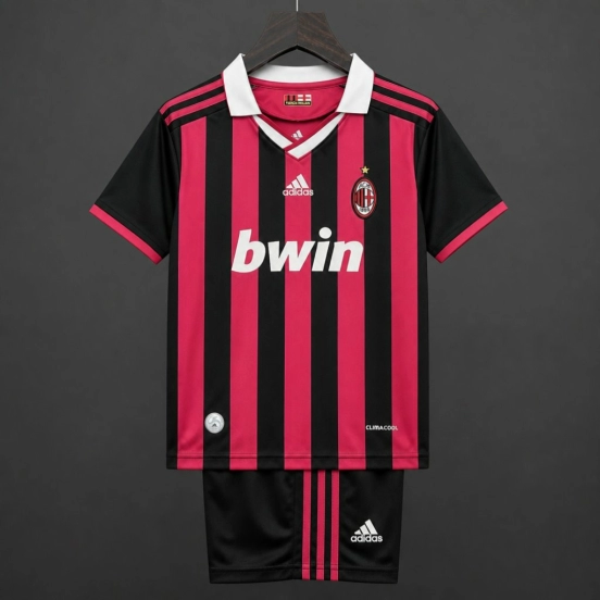 Retro Kids 09/10 AC Milan Home Jersey