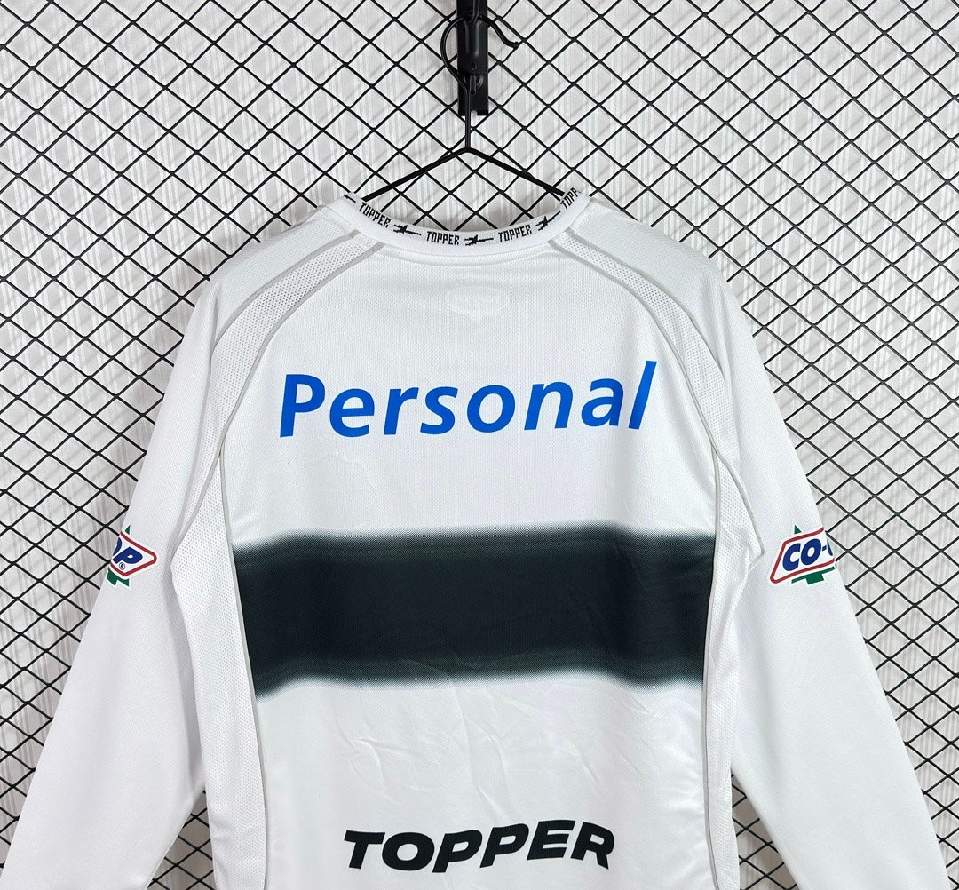 Retro 2002 Club Olimpia Home Long Sleeve White Jersey